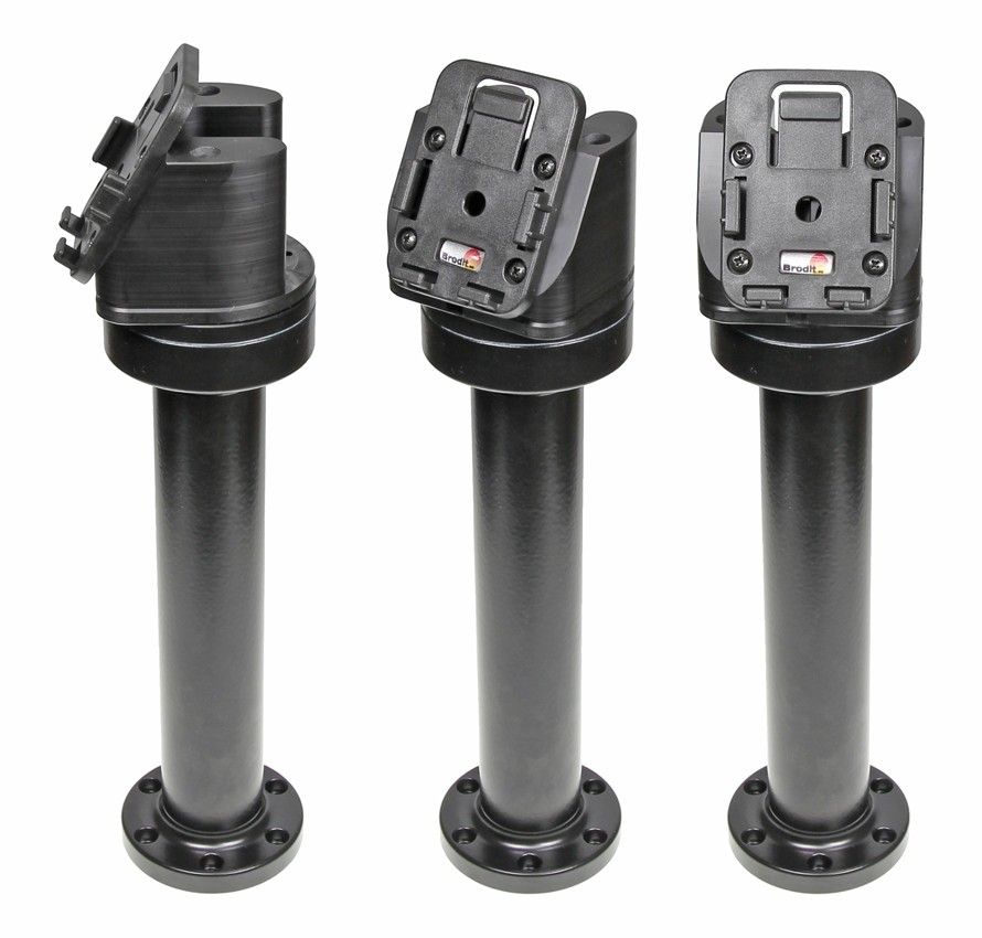 Pedestal Mount Swiv. 8 5 Kop 60° & MoveClip H:265mm Black