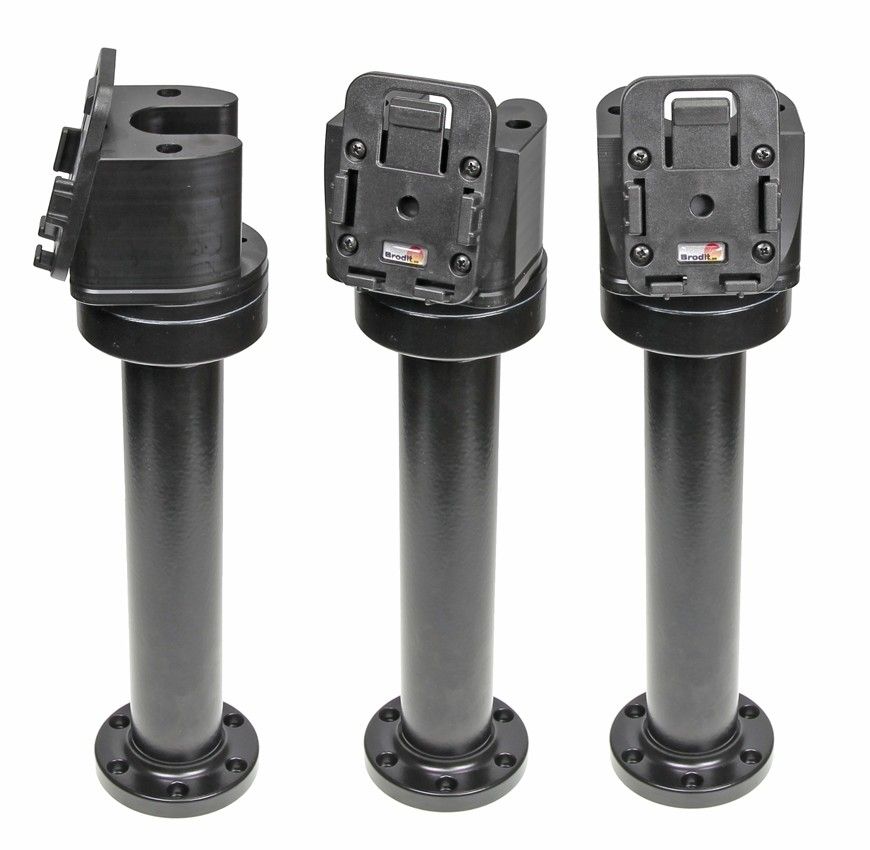 Pedestal Mount Swiv. 8 5 Kop 75° & MoveClip H:265mm Black