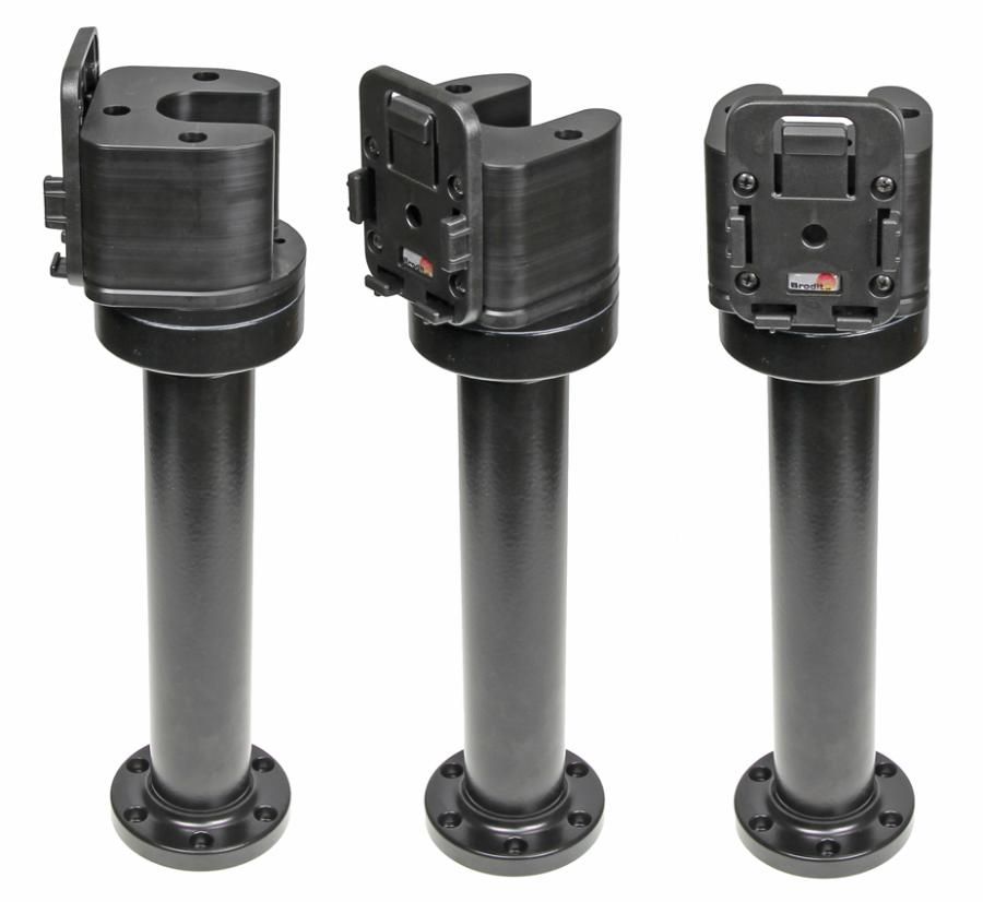 Pedestal Mount Swiv. 8 5 Kop 90° & MoveClip H:265mm Black