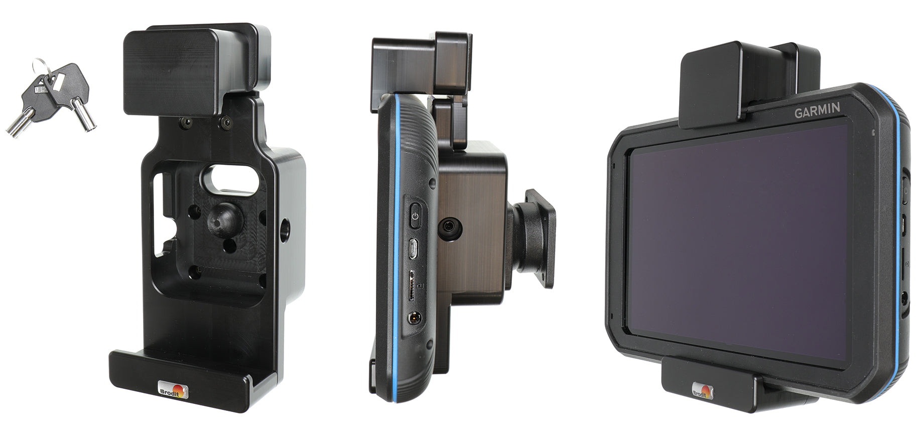 Brodit Houder met Slot 215999 - Navigatiehouder Garmin Fleet 790 / Fleet 780 / Fleet 770 / dezlCam 785 LMT-D / dezl 780 LMT-D