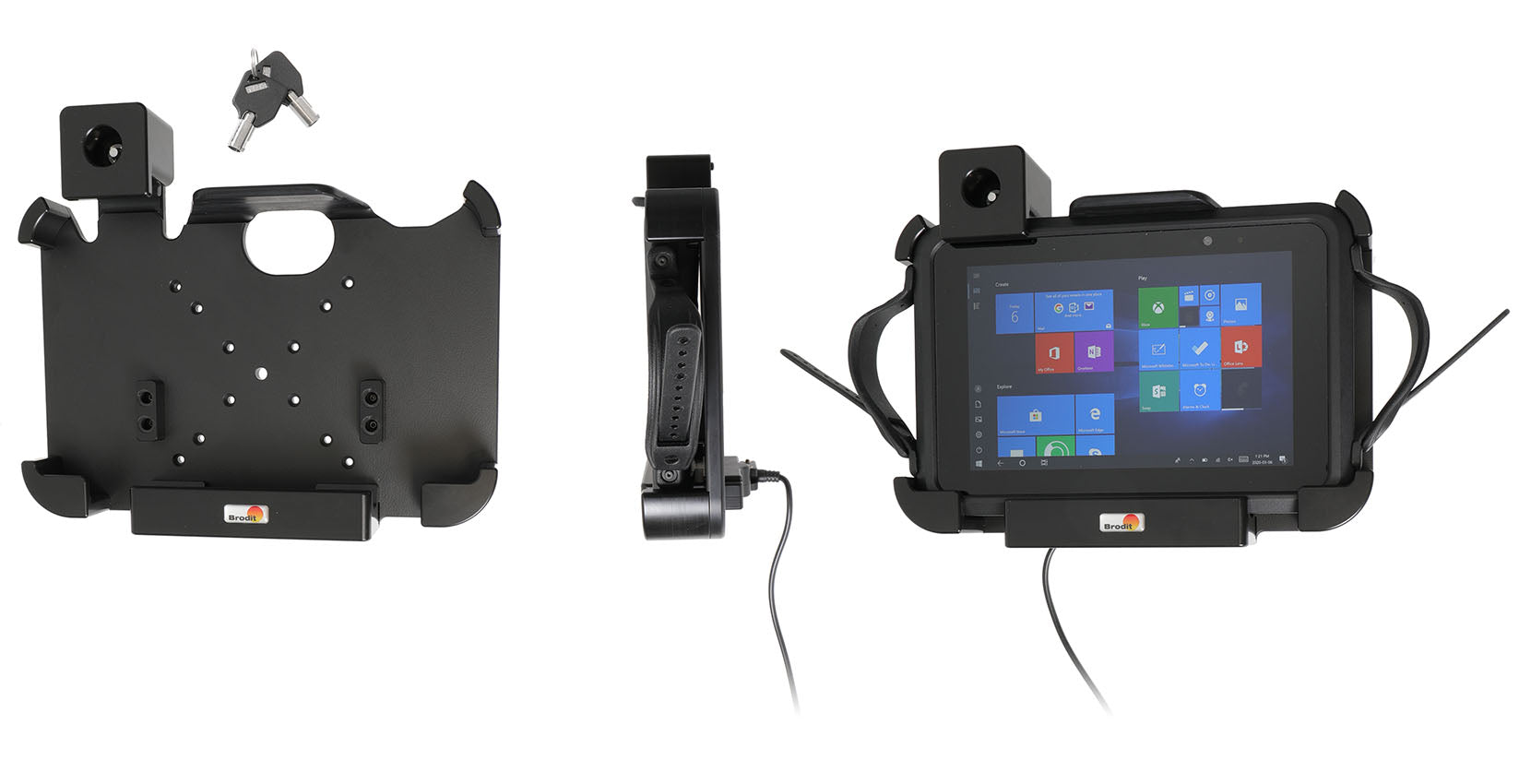 Brodit Tafelstandaard 216109 - Pepperl+Fuchs Tab-IND 08 Scanner Frame / Pokini A8B / Zebra ET56 8.4 / ET51 8.4