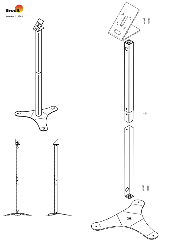 Brodit Pedestal Mount 216263