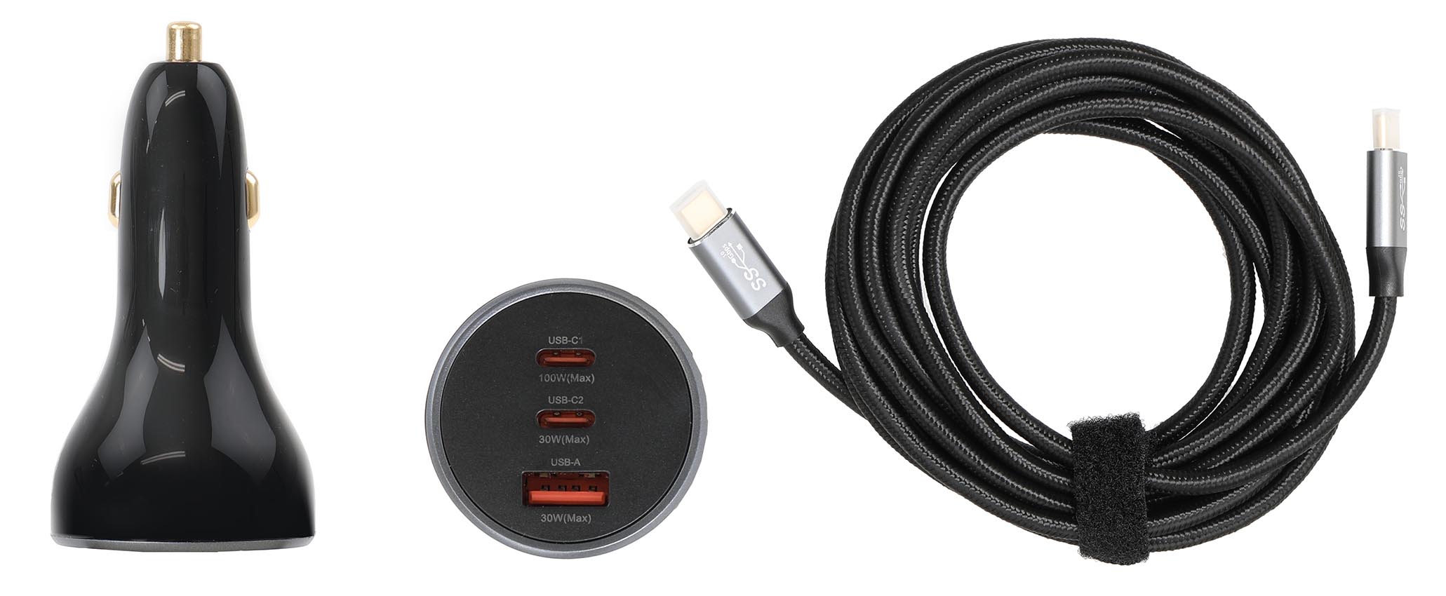 Car Charger with 3m Type-C to Type-C cable 217229