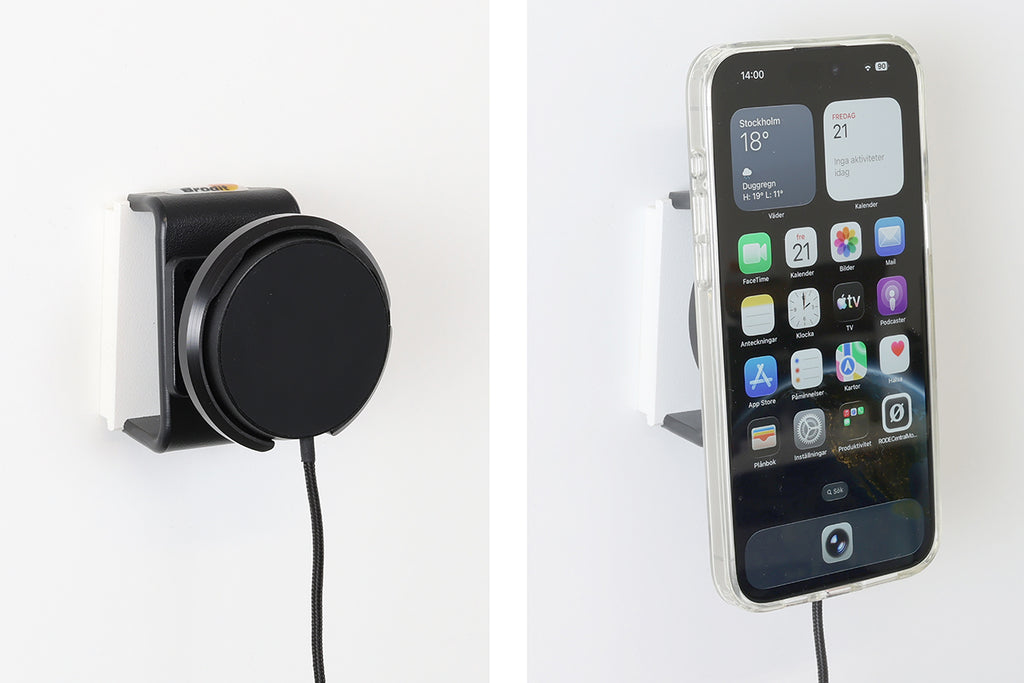 Brodit magnetische Qi2-houder met draadloze lader 25W (217303) - Telefoon- & Tablethouder - afbeelding 4