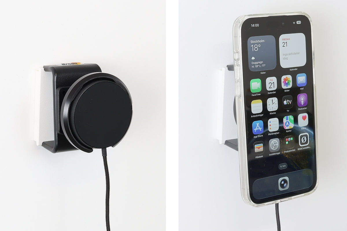 Brodit magnetische Qi2-houder met draadloze lader 25W (217303) - Telefoon- & Tablethouder - afbeelding 4
