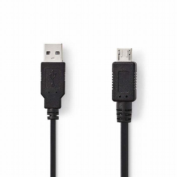 Datakabel usbA - micro-usb 2m zwart