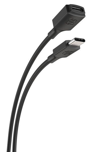 Verlengkabel usbC M - usbC F Scosche 1 8m - Black