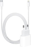 Lader 230V Apple 20W usbC + lightning 1m wit (PD 2.0)