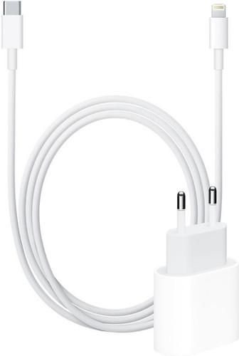 Lader 230V Apple 20W usbC + lightning 1m wit (PD 2.0)