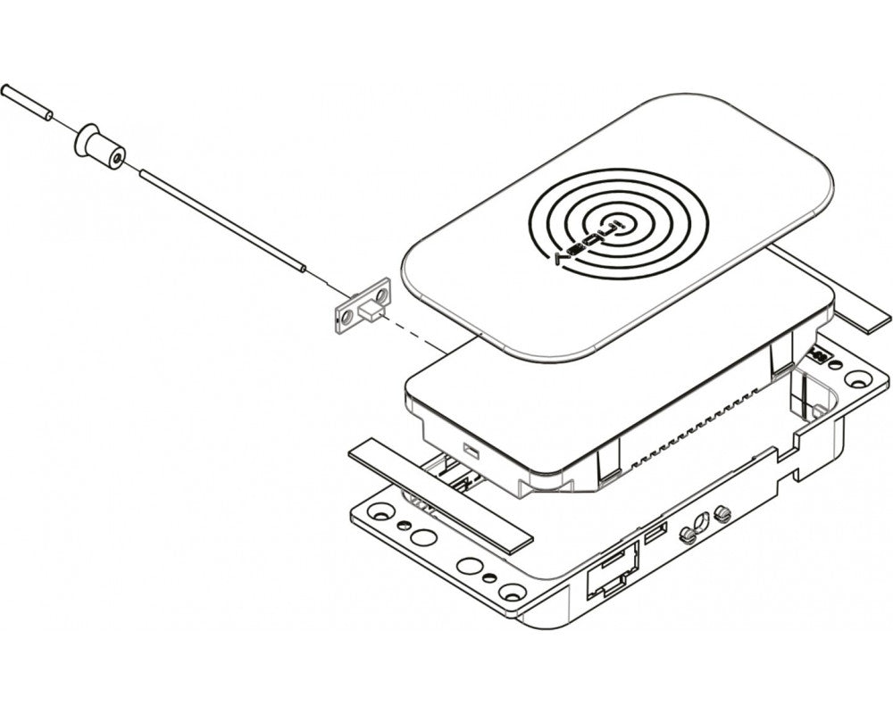 Inbay® Kit 3-spoelen 15W met rubberen pad + lichtgeleider-set