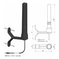 Antenne vast LTE GSM ISM UMTS WLAN SMA M Low Loss 5m