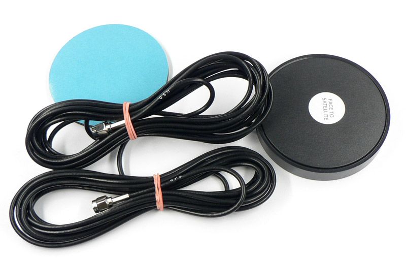 Combi antenne GPS/GSM plak rond 2x 1.5mtr SMAm/SMAm