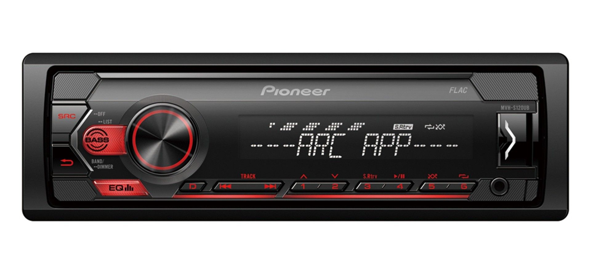 Pioneer MVH-S120UB Receiver 1DIN USB rood