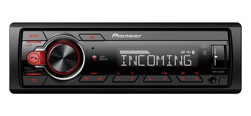 Pioneer MVH-330DAB Receiver 1DIN USB/BT/DAB+ rood