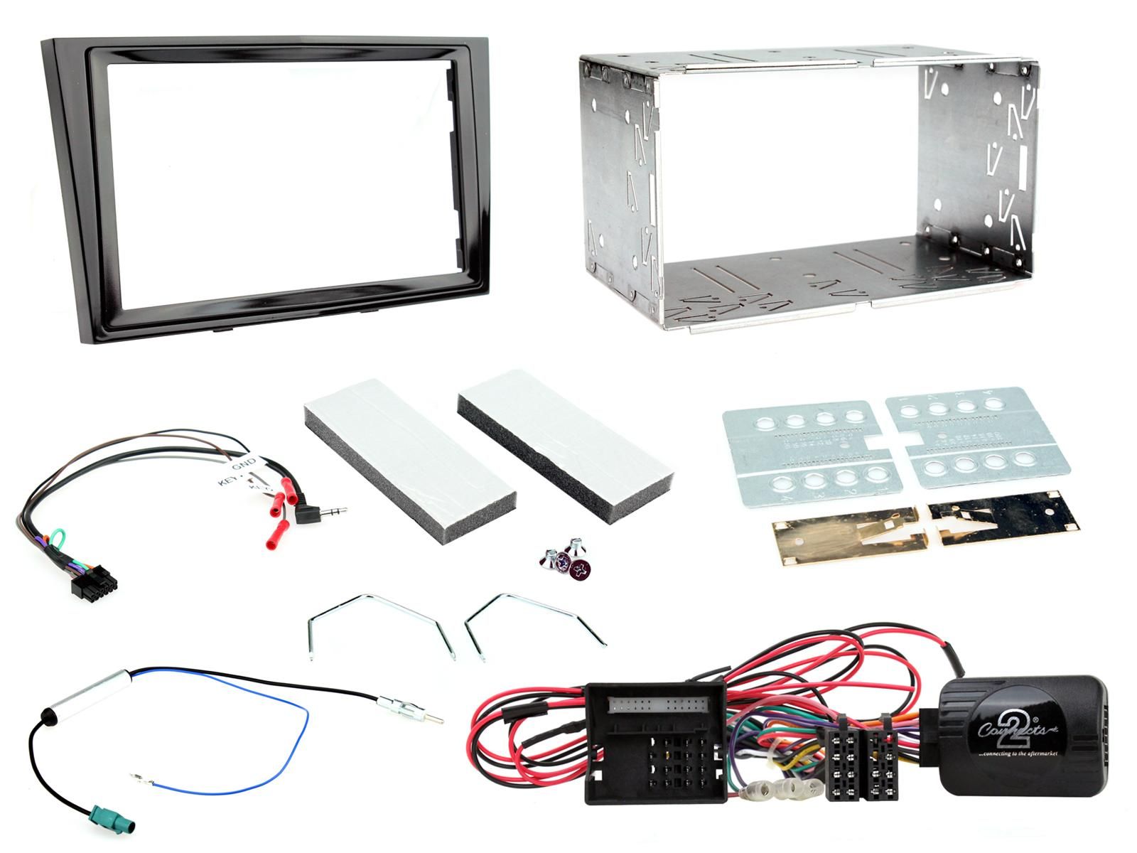 2DIN KIT Opel Corsa 09-14 CAN-bus piano zwart