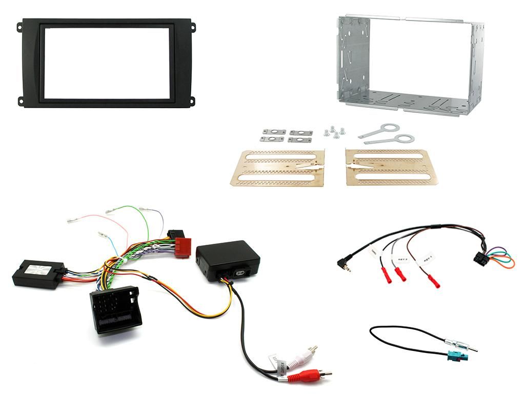 2DIN KIT Porsche Cayenne 07-10 PCM3 + fibre optic amplifier