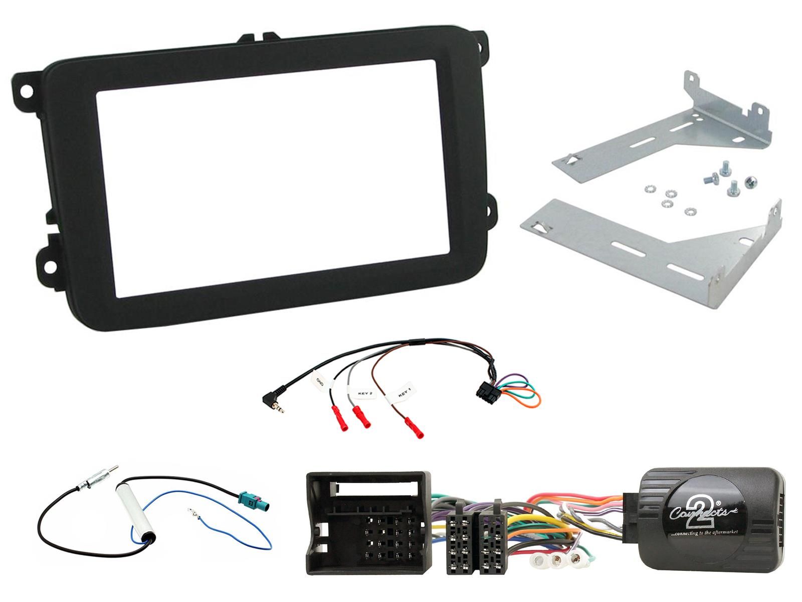 2DIN KIT VW EOS 06-16 Golf Tiguan 03-13 zwart