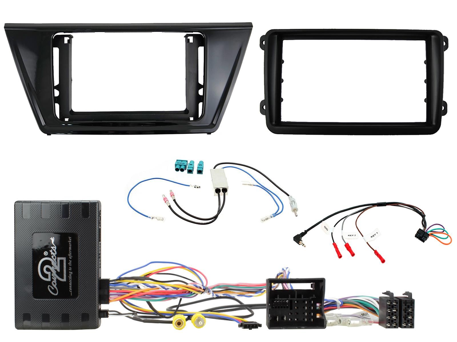 2DIN KIT VW Touran (5T) 16- met OEM MIB II piano zwart