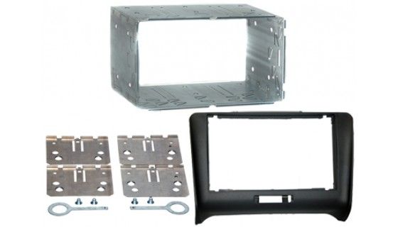 2-DIN frame Audi TT 06-14 met metalen kist zwart