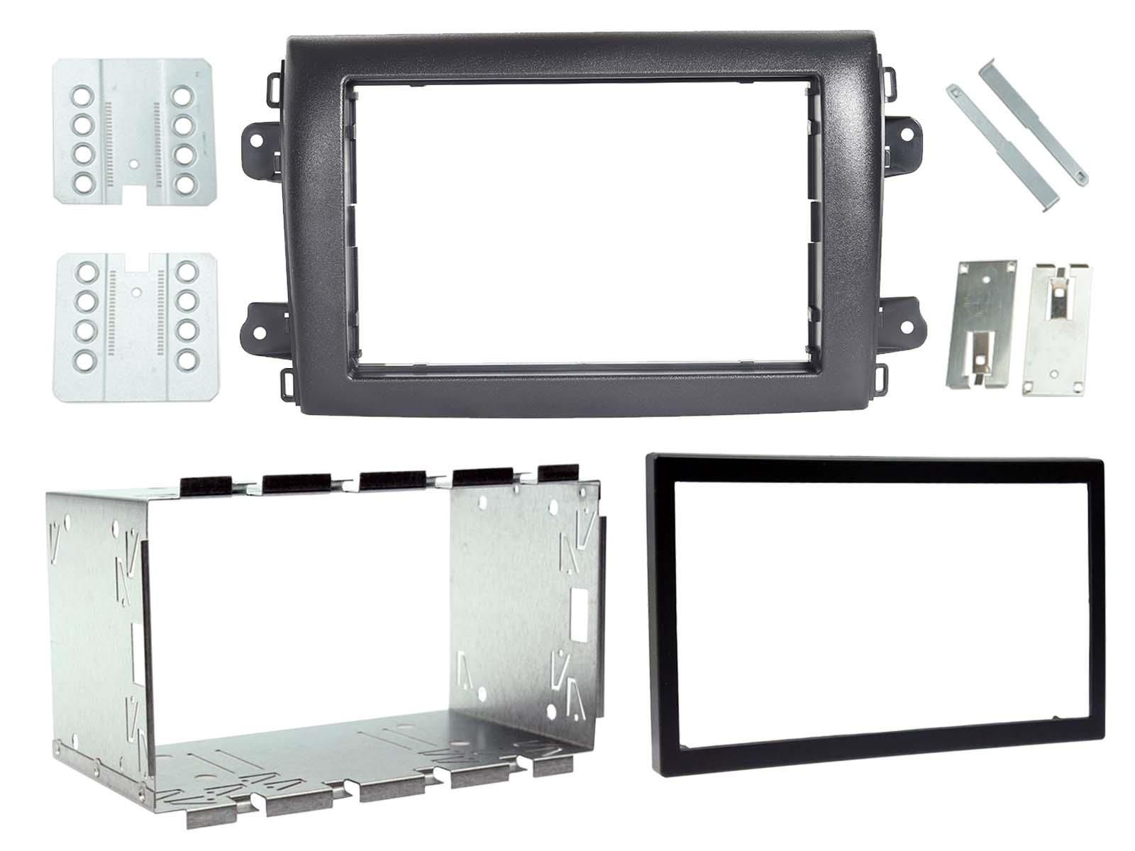 2-DIN frame Fiat Ducato (8 series) 21- metaal frame zwart