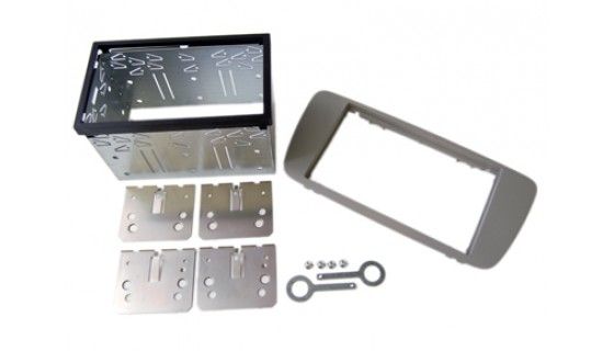 2-DIN frame Seat Ibiza 08-14 metaal licht-grijs