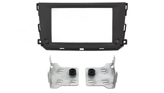2-DIN frame Smart ForTwo (451) 10-14 zwart