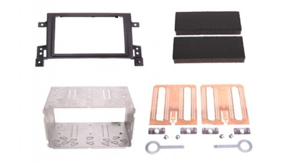 2-DIN frame Suzuki Grand Vitara 05-15 met metaal zwart