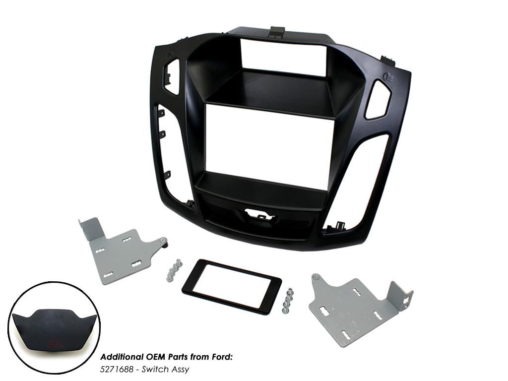2-DIN frame Ford Focus 13-18 zwart