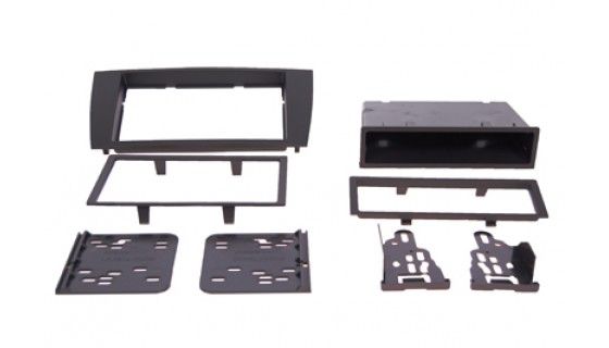 2-DIN frame Jaguar S-Type X-Type 99-08 Multi + bakje zwart