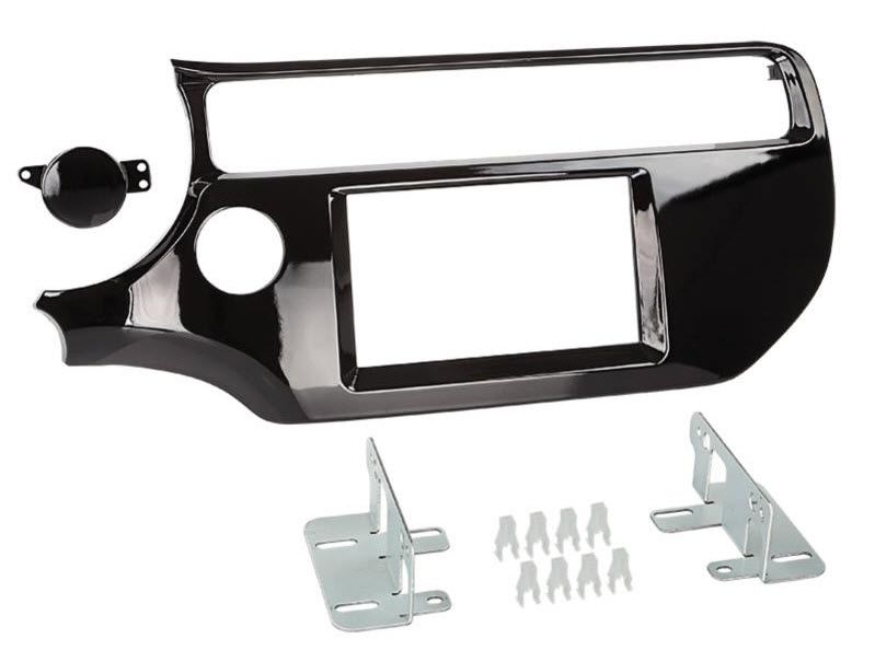 2-DIN frame Kia Rio 15-17 piano zwart