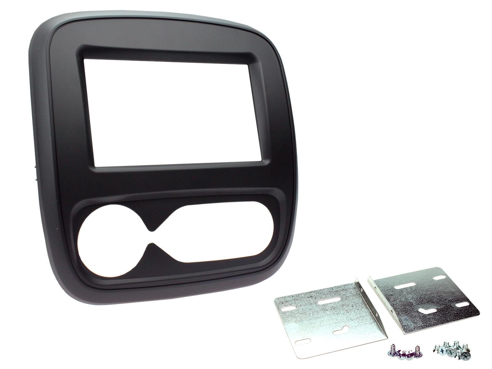 2-DIN frame Opel Vivaro Trafic 14- auto airco zwart