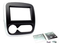 2-DIN frame Opel Vivaro Trafic 14- auto airco zwart/zilver