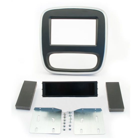 2-DIN frame Opel Vivaro Trafic 14- man airco zwart/zilver