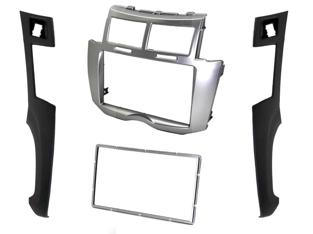 2-DIN frame Toyota Yaris 06-11 zilverkleurig
