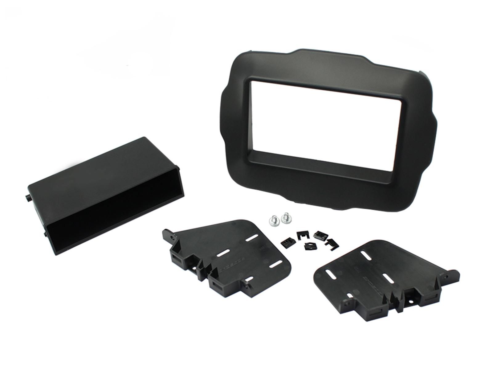 2-DIN frame Jeep Renegade 15- met bakje zwart