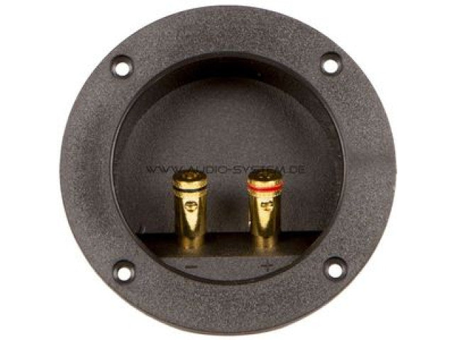 AUDIO SYSTEM 2-pins ronde aansluiting met stevige, vergulde (vierkante zonder vergulde) aansluitinge afbeelding 3