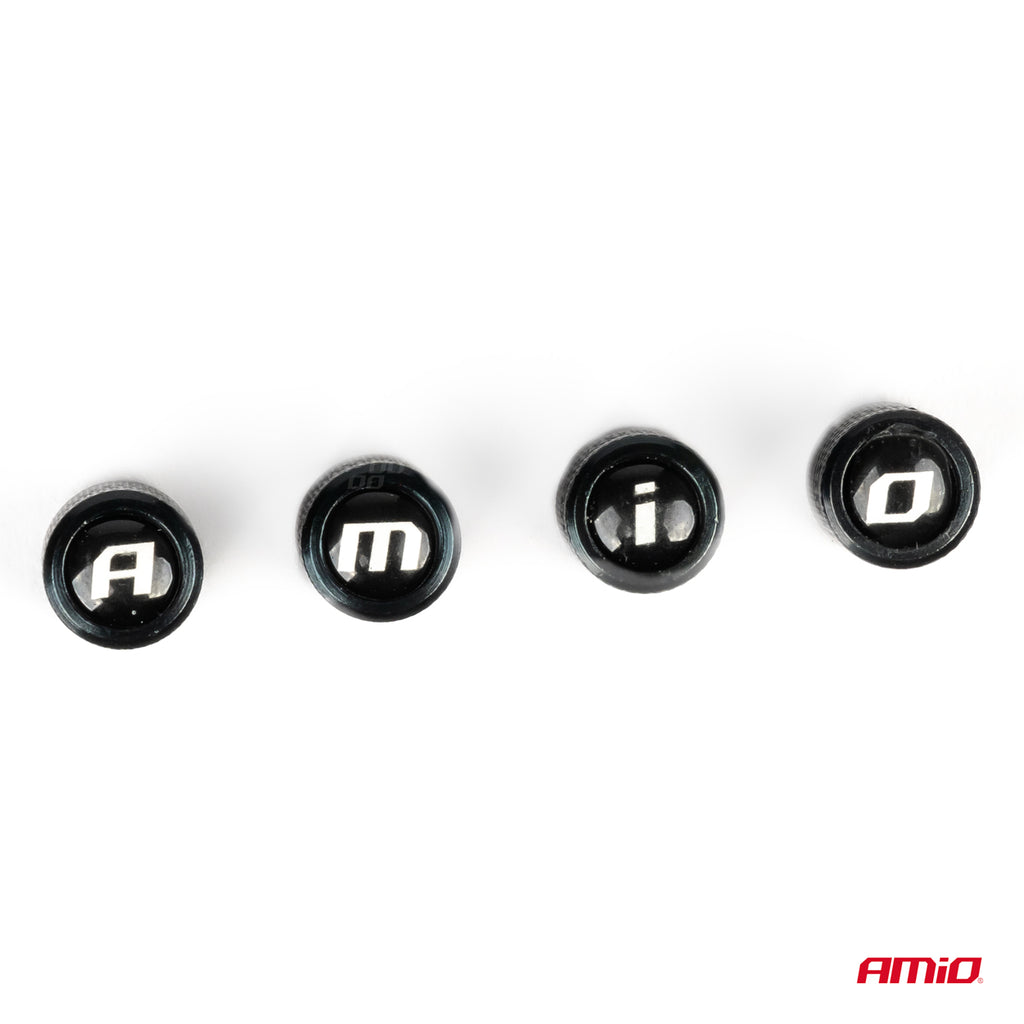 Opti Car Parts - Aluminium zwarte ventieldop AMiO 4 stuks - Auto-accessoires - artikel 03277 - afbeelding 3
