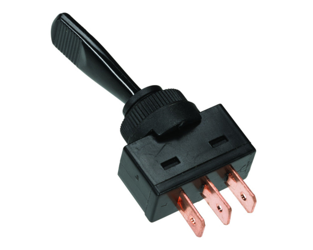 tuimelschakelaar aan-uit- aan 12v, 10a 3 tab contacten installatiemaat ø13 mm in blister
