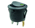 Wipschakelaar groen aan - uit, 12V, 10A, 20mm, led in blister