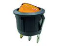 Wipschakelaar amber aan - uit, 12V, 10A, 20mm, led in blister