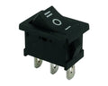wipschakelaar langwerpig 19x13 mm aan/uit /aan 12V/16A 3tab onverlicht in blister