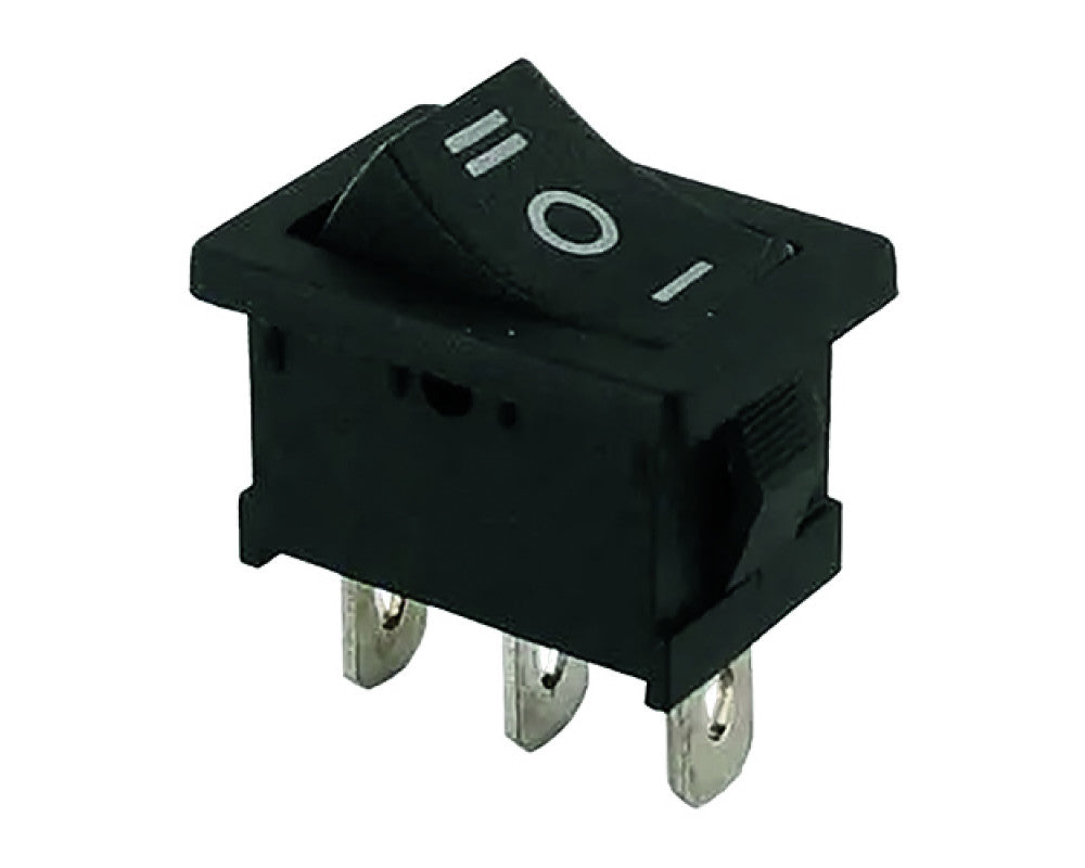 wipschakelaar langwerpig 19x13 mm aan/uit /aan 12V/16A 3tab onverlicht in blister