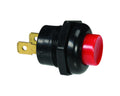 drukschakelaar rond 22,5 mm aan/ uit 12v15A 2 tab rood in blister