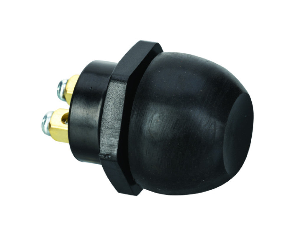 drukschakelaar rond 21,5 mm aan/uit 12V20A 2 tab met rubber kap in blister