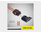 Recoil ATC/ ATO zekering houder met kapje 16AWG 1.5mm2, 3x incl. 3x 10A & 3x 15A zekering