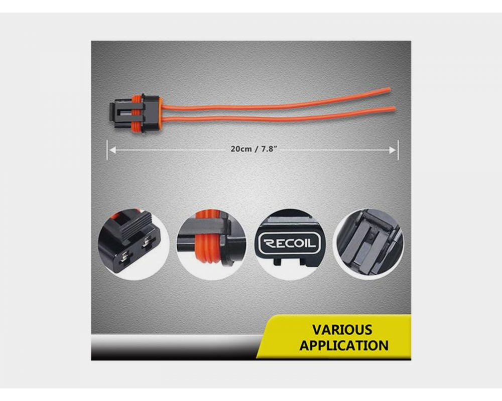 Recoil ATC/ ATO zekering houder met kapje 16AWG 1.5mm2, 3x incl. 3x 10A & 3x 15A zekering