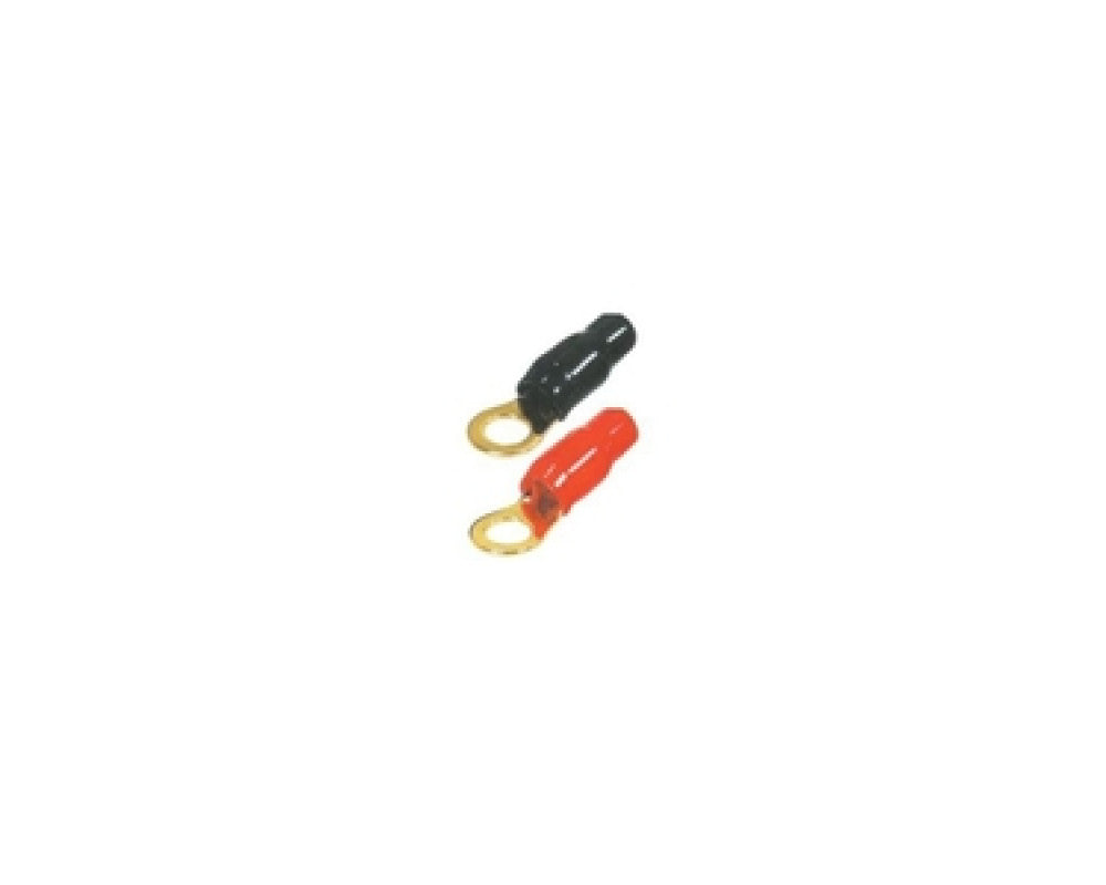 AUDIO SYSTEM 8mm Ring kabelschoen: 50mm². 1x zwart + 1x rood afbeelding 2