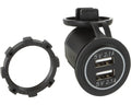 Dual USB auto lader 12V/24V 4.2A / Wit (Bulk)