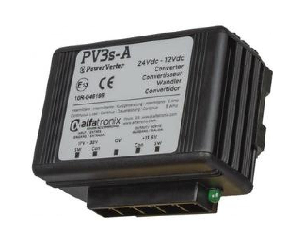 Omvormer PV3s-A 24V -> 12V Continue 3A / Periodiek 6A Dual Output non-isolated