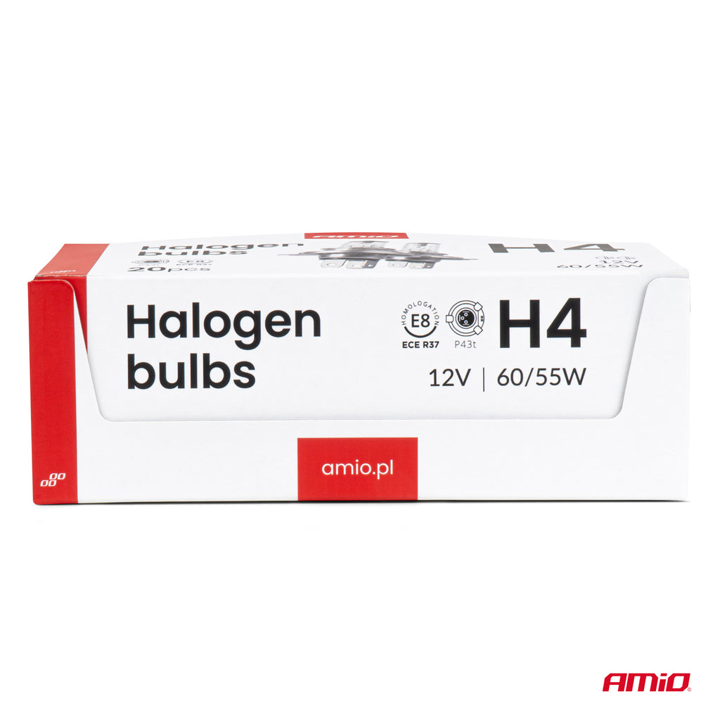 H4 halogeenlampenset 12V 60/55W UV-filter E8 20 stuks AMiO 04401 - AMiO 04401 - productafbeelding 3